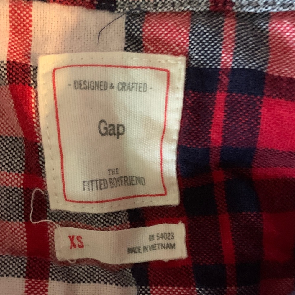 GAP Red and Black Checkered Flannel Shirt